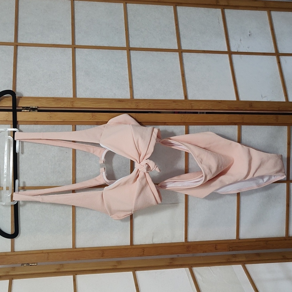 One piece bathing suit peach